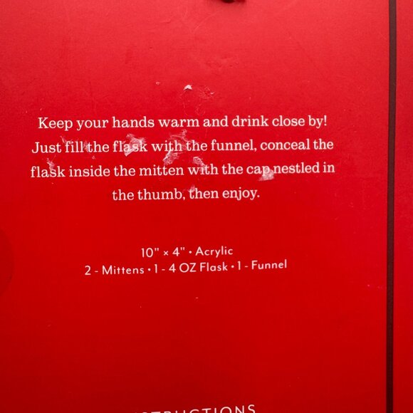 Sur La Table Mitten Flask gift fun quirky whimsical woman’s Red make the soccer - Picture 6 of 7